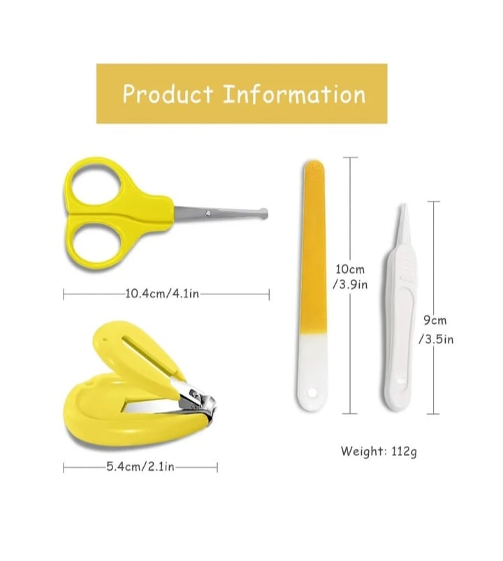 Baby Manicure Set 4pcs – Yellow